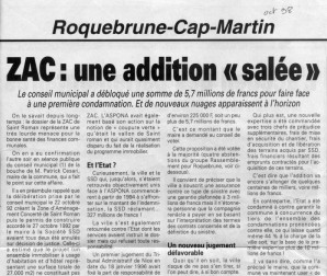 Nice Matin octobre 1998